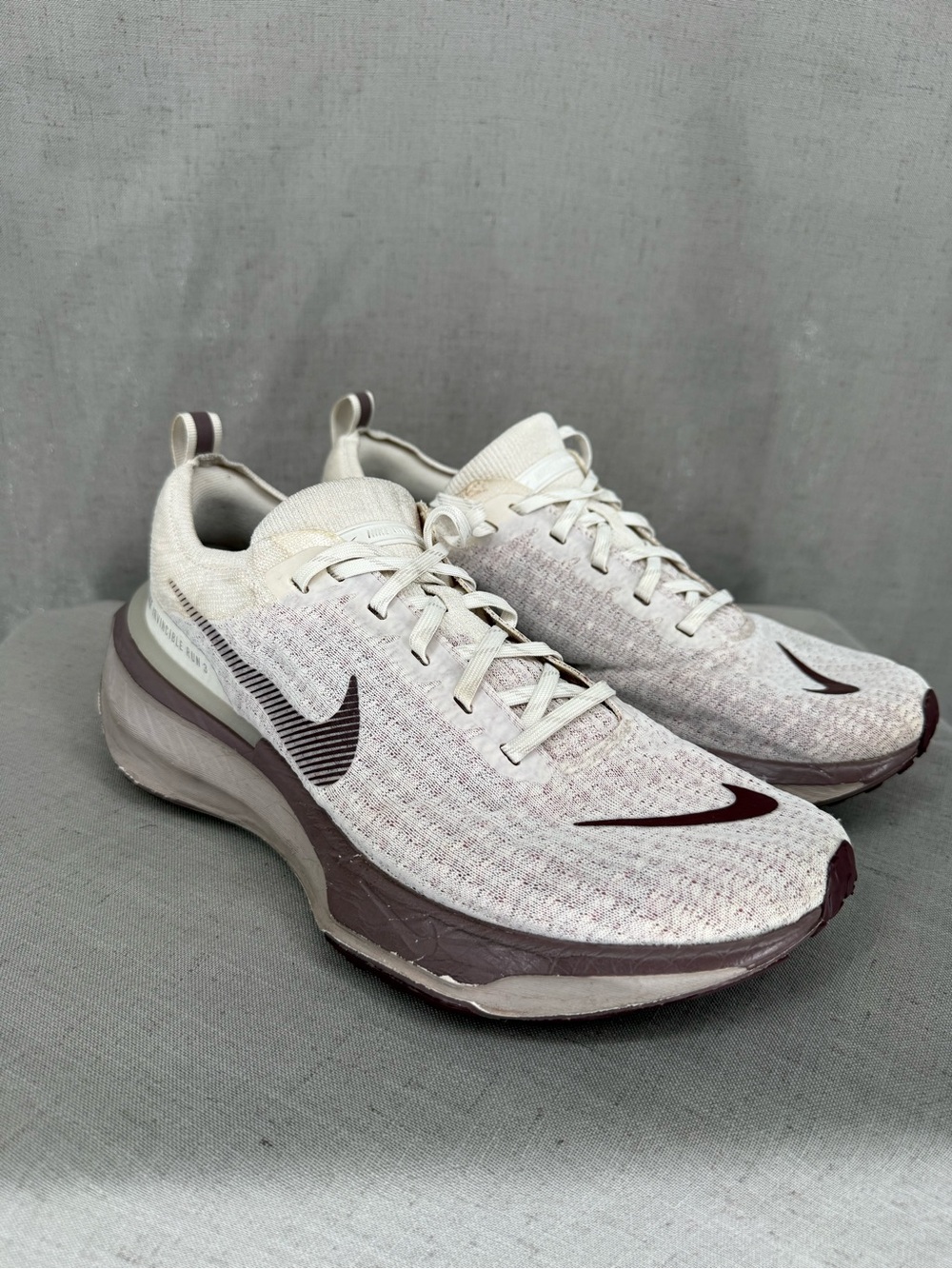 Nike ZoomX Invincible Run FK Flyknit 3 Phantom Burgundy Crush Men's Sz 11